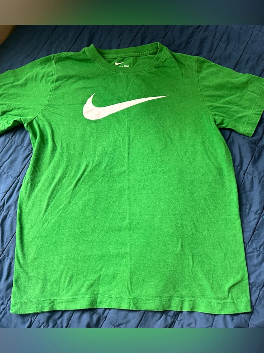 Nike Bright Green Short-Sleeve Tee with White Swoosh